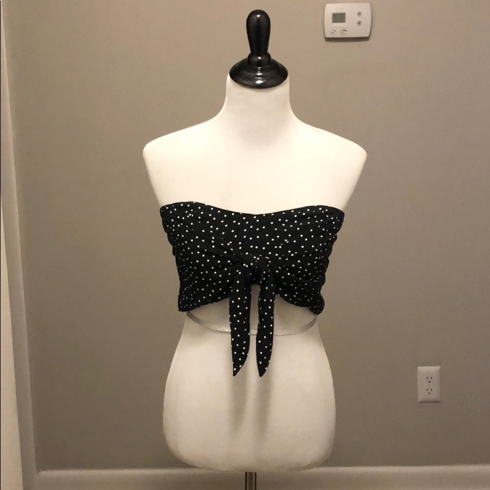 Polka dot tube top